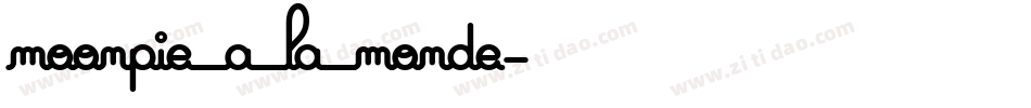 moonpie a la monde字体转换